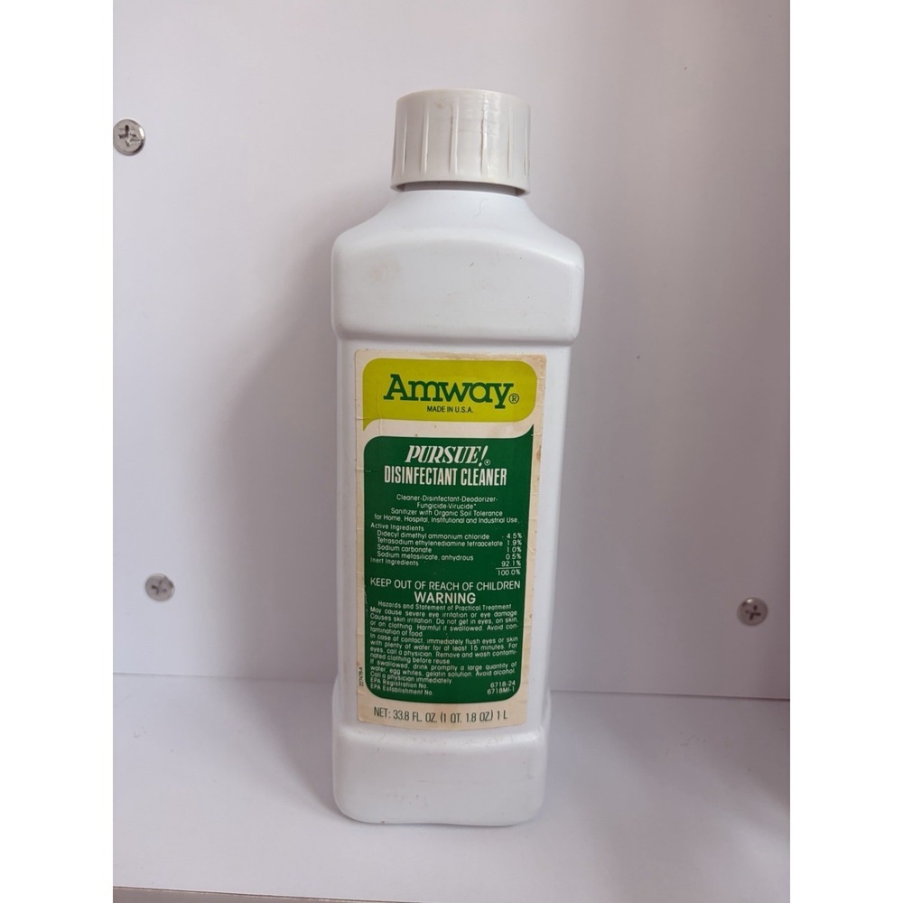 Amway Pursue Disinfectant Cleaner 33.8oz. - About 75% Full Vintage Discontinued